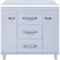 Misty Тумба с раковиной Терра 90 серая – фотография-1